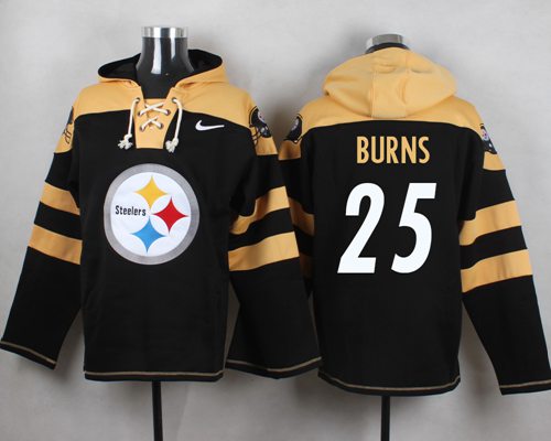 Nike Steelers #25 Artie Burns Black Player Pullover NFL Hoodie - Click Image to Close